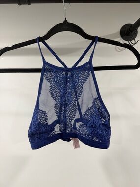Victoria's Secret Navy Blue Lace Halter Bralette